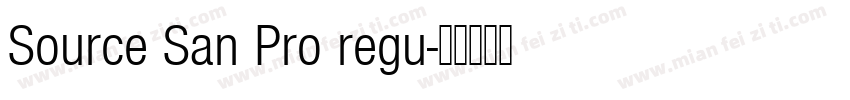 Source San Pro regu字体转换